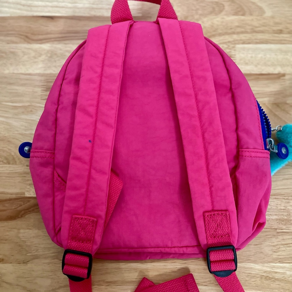 Kipling Hydrangea Pink Spark rare kids backpack BP4392 with Maddie embroidered. - Picture 5 of 7